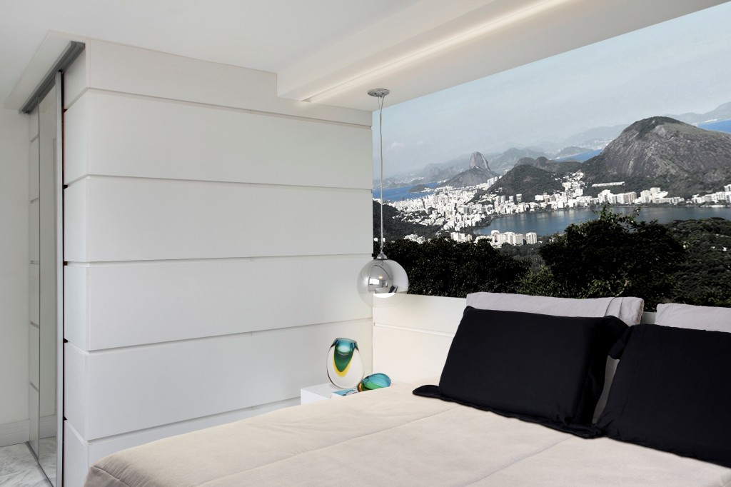Foto da suite construída e decorada.