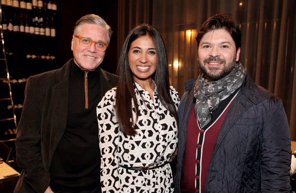 Roberta Banqueri entre o produtor Claudio Lobato e o arquiteto Thoni Litsz