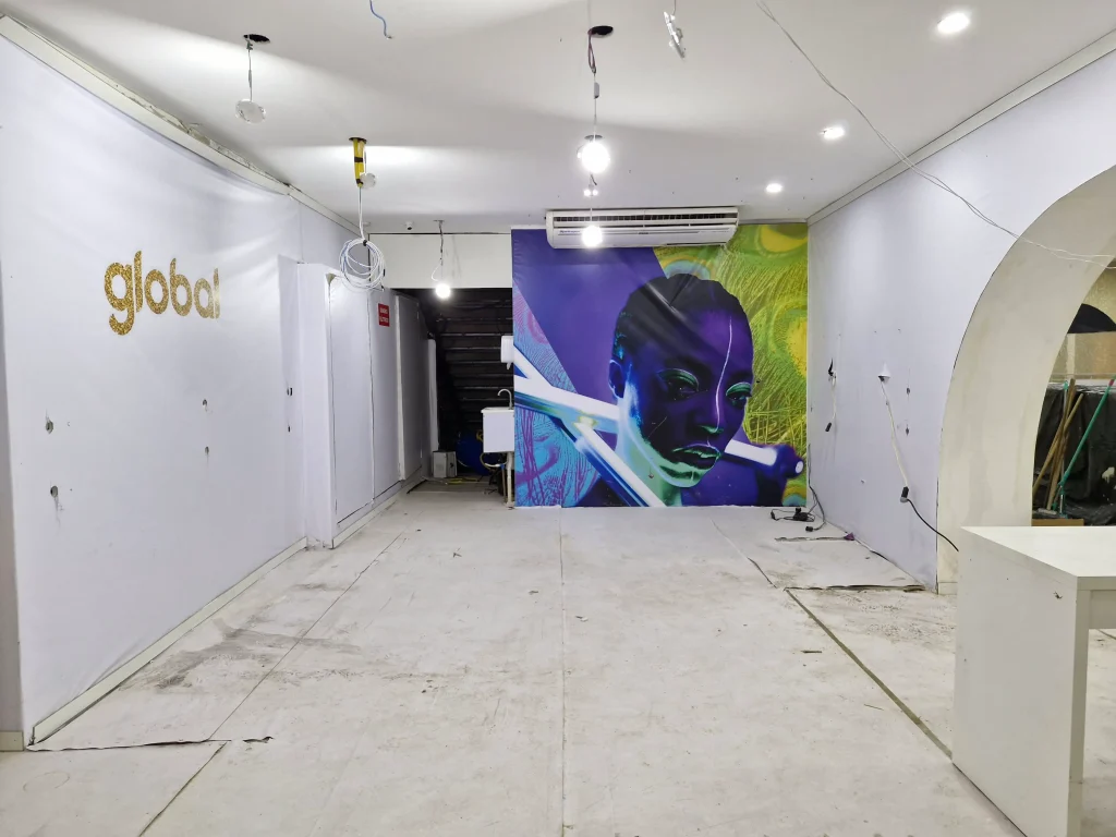 Espaço dado ao arquiteto Thoni Litsz para projetar o Salão Madamm no Camarote Global