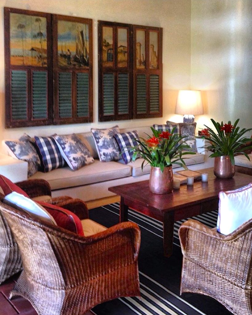 Estar da Sauna da Fazenda São Luiz da Boa Sorte decoração do Arquiteto Thoni Litsz