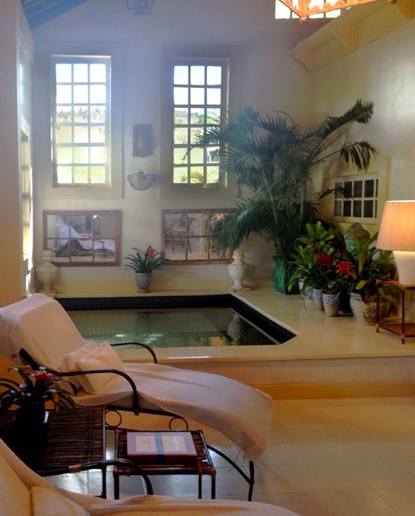 Sauna da Fazenda São Luiz da Boa Sorte decoração do Arquiteto Thoni Litsz
