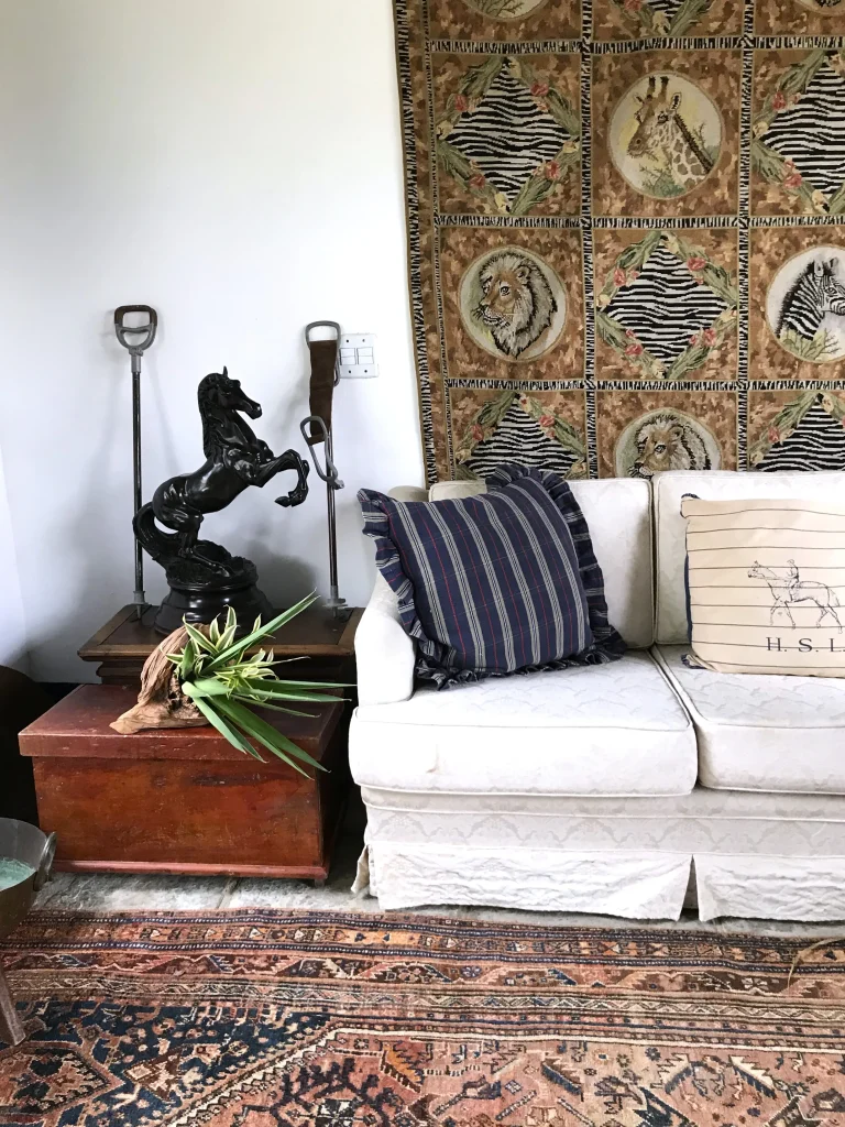 Hall de entrada da Hípica da Fazenda São Luiz da Boa Sorte decoração Thoni Litsz