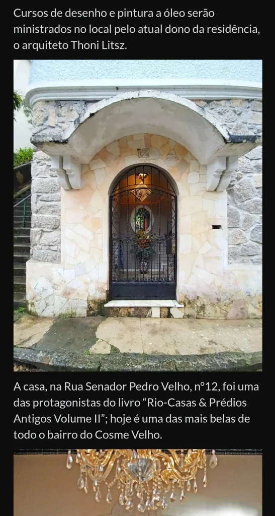 Matéria sobre a abertura do Ateliê do Solar de Laranjeiras por Rafael Bokor no site da Lu Lacerda.