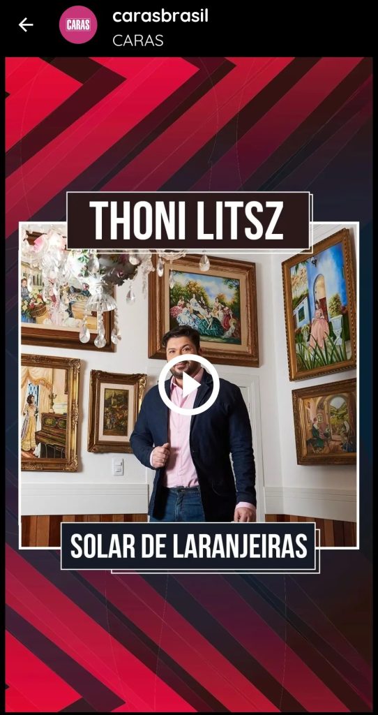 Thoni Litsz fala sobre a reforma do Solar de Laranjeiras para a Caras Brasil