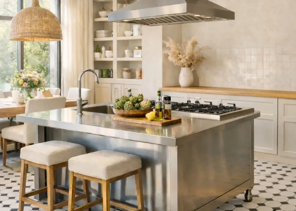 Cozinha do apartamento na Praia do Flamengo, projeto do arquiteto Thoni Litsz