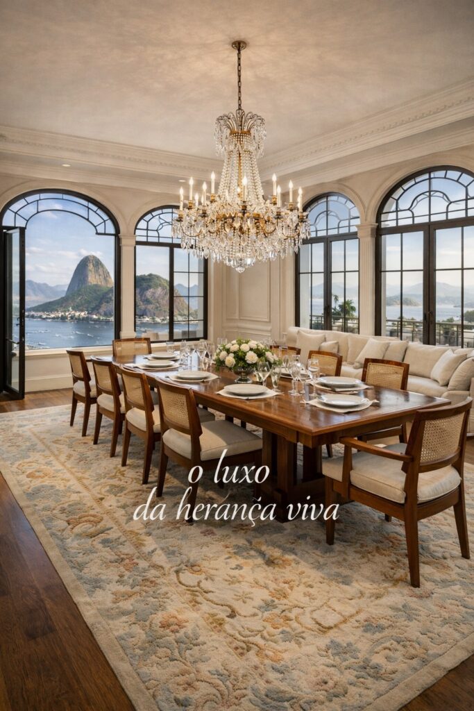 Sala de Jantar apartamento da Praia do Flamengo assinado pelo arquiteto Thoni Litsz