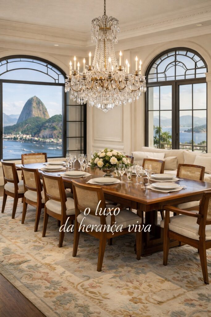 Sala de Jantar apartamento da Praia do Flamengo assinado pelo arquiteto Thoni Litsz