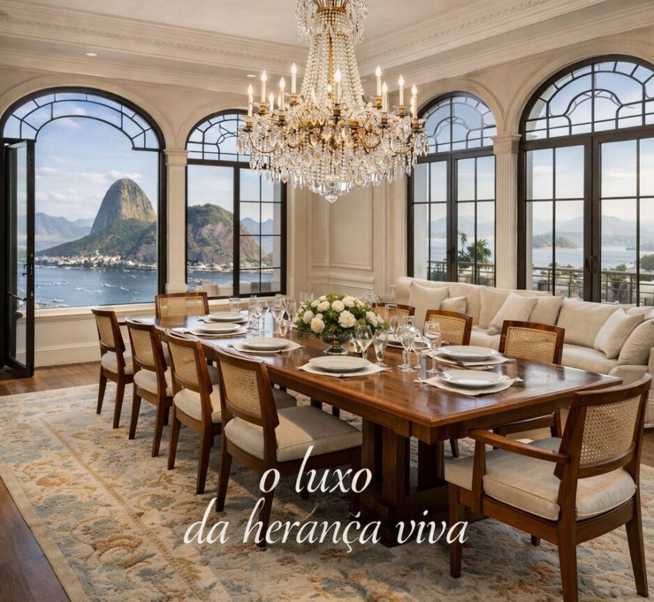 Sala de Jantar apartamento da Praia do Flamengo assinado pelo arquiteto Thoni Litsz